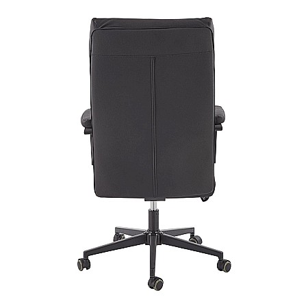 Scaun directorial HM Adriano 2, piele ecologica, inaltime reglabila, mecanism de balansare, 100 kg, negru [3]