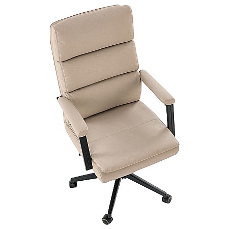 Scaun directorial HM Adriano 2, piele ecologica, inaltime reglabila, mecanism de balansare, 100 kg, bej [2]