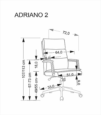 Scaun directorial HM Adriano 2, piele ecologica, inaltime reglabila, mecanism de balansare, 100 kg, bej [10]