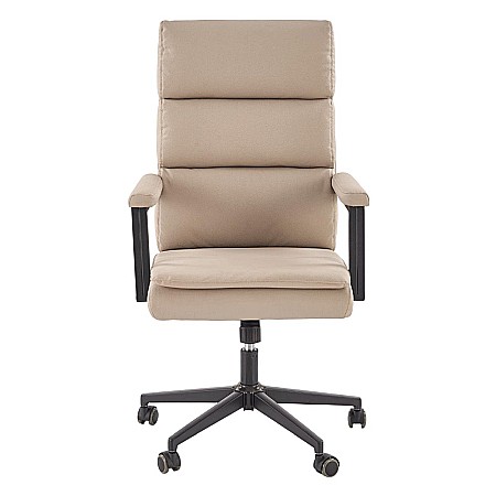 Scaun directorial HM Adriano 2, piele ecologica, inaltime reglabila, mecanism de balansare, 100 kg, bej [1]