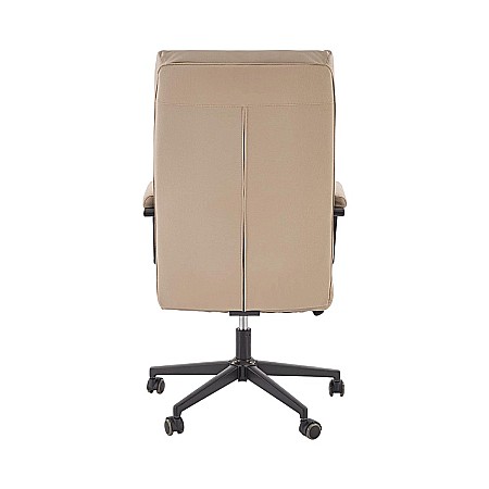 Scaun directorial HM Adriano 2, piele ecologica, inaltime reglabila, mecanism de balansare, 100 kg, bej [4]