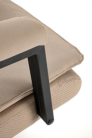 Scaun directorial HM Adriano 2, piele ecologica, inaltime reglabila, mecanism de balansare, 100 kg, bej [7]