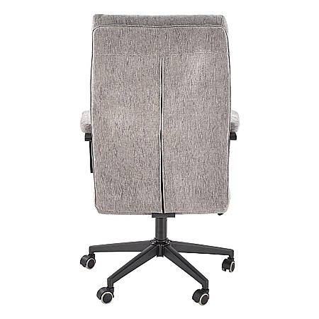 Scaun directorial HM Adriano, stofa, inaltime reglabila, mecanism de balansare, perne duble, 100 kg, gri [8]