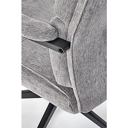 Scaun directorial HM Adriano, stofa, inaltime reglabila, mecanism de balansare, perne duble, 100 kg, gri [5]
