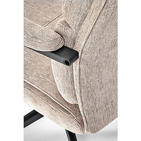 Scaun directorial HM Adriano, stofa, inaltime reglabila, mecanism de balansare, 100 kg, bej [6]