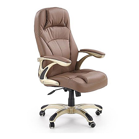 Scaune directoriale - Scaun directorial HM Carlos, Piele ecologica perforata, Roti cauciucate, Inaltime ajustabila, Mecanism multiblock, 136 Kg, Negru