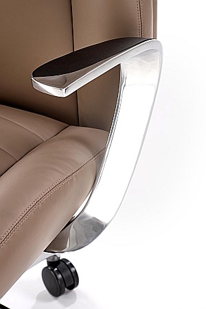 Scaun directorial HM Darwin, piele ecologica, confortabil, mecanism multiblock, 100 kg, capuccino [9]