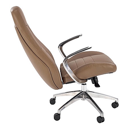 Scaun directorial HM Darwin, piele ecologica, confortabil, mecanism multiblock, 100 kg, capuccino [1]