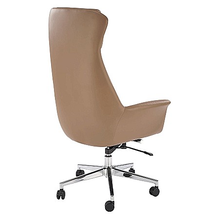 Scaun directorial HM Ederson, piele ecologica, fotoliu, elegant, mecanism multiblock, 100 kg, capuccino [4]