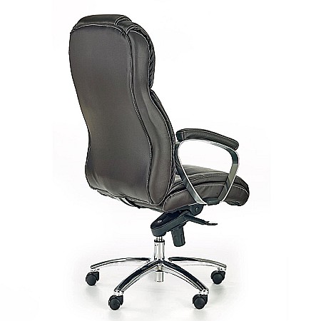 Scaun directorial HM Foster, Piele naturala, Mecanism Multiblock, Suport lombar, Inaltime ajustabila, 120 kg, 125x68x54 cm, Maro [2]