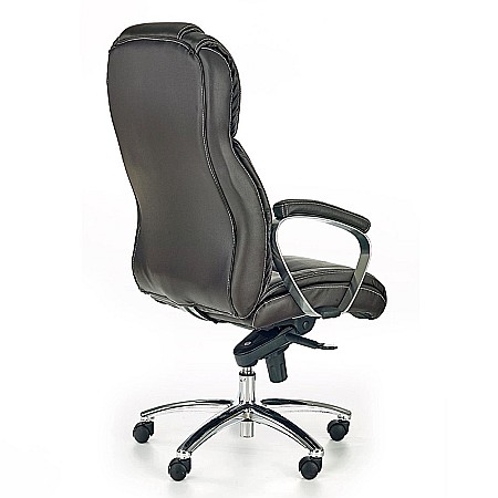 Scaun directorial HM Foster, Piele naturala, Mecanism Multiblock, Roti pivotante, Inaltime ajustabila, 120 kg, 125x68x54 cm, Bej [1]