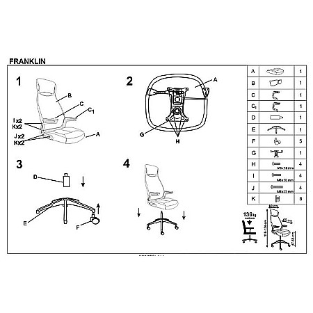 Scaun directorial HM Franklin, Mesh, Ergonomic, Inaltime ajustabila, Mecanism balansare, Mecanism Multiblock, Cu tetiera, 136 kg, 124x60x65 cm, Gri [6]
