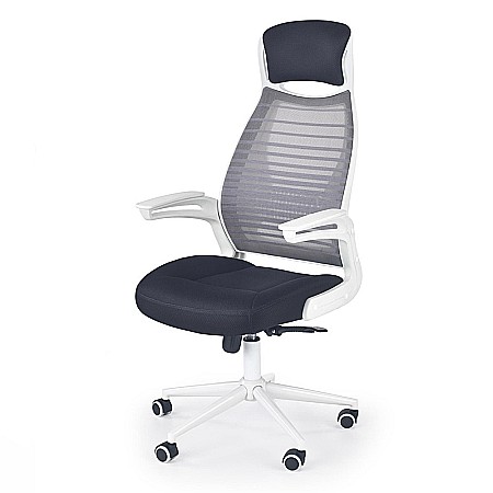 Scaun directorial HM Franklin, Mesh, Ergonomic, Inaltime ajustabila, Mecanism balansare, Mecanism Multiblock, Cu tetiera, 136 kg, 124x60x65 cm, Gri [1]