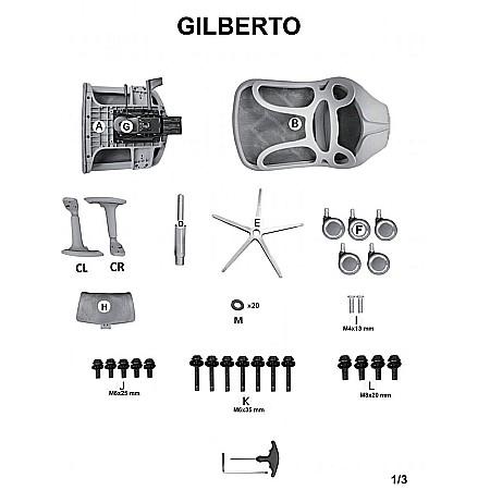 Scaun directorial HM Gilberto negru [8]