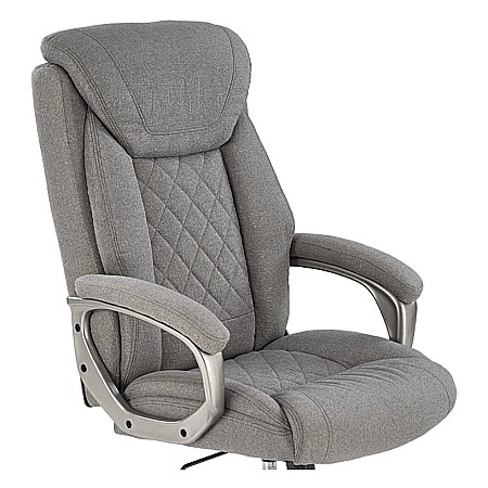 Scaun directorial HM Helder 2, stofa, cadru metalic cromat, mecanism de balansare, 100 kg, gri [2]