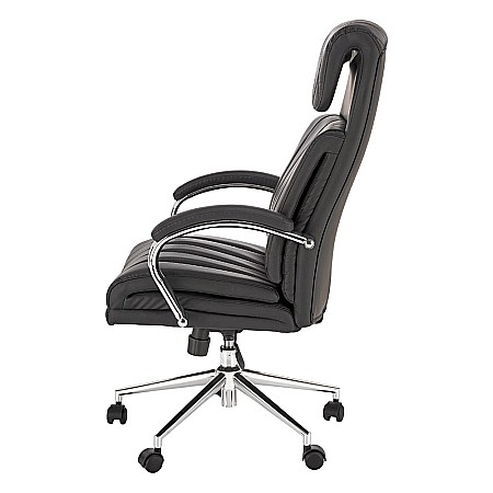 Scaun directorial HM Romano, piele ecologica, mecanism de balansare, negru [6]