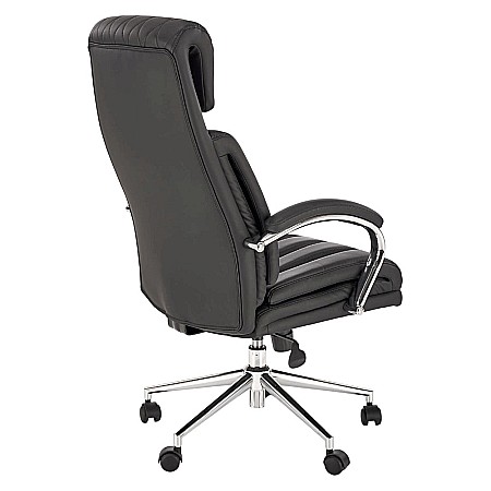 Scaun directorial HM Romano, piele ecologica, mecanism de balansare, negru [5]