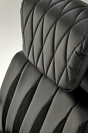 Scaun directorial HM Romano, piele ecologica, mecanism de balansare, negru [11]