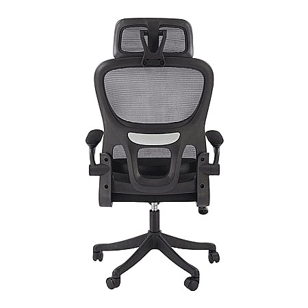 Scaun directorial HM Soren, mesh, mecanism balans, cotiere ajustabile, suport lombar, 100 kg, negru [2]