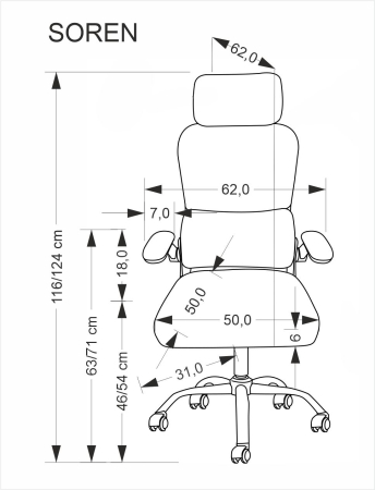 Scaun directorial HM Soren, mesh, mecanism balans, cotiere ajustabile, suport lombar, 100 kg, negru [11]