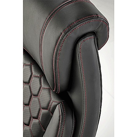 Scaun directorial HM Thomas, piele ecologica, mecanism de balansare, cadru polipropilena, 100 kg, negru [7]