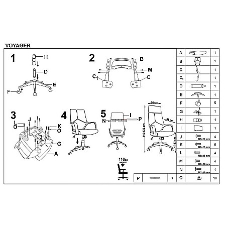 Scaun directorial HM Voyager, Ergonomic, Cadru Polipropilena, Stofa, Tetiera inclusa, Inaltime ajustabila, Mecanism de balans, 100 Kg, Albastru [5]