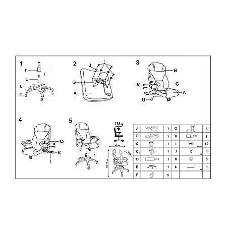 Scaun directorial MH Dante, Cadru Polipropilena, Piele ecologica, Inaltime ajustabila, Mecanism balansare, 136 kg, 119x67x52 cm, Bej [11]