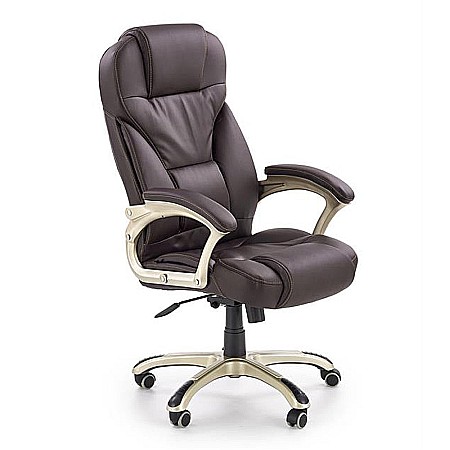 Scaune directoriale - Scaun directorial MH Dante, Cadru Polipropilena, Piele ecologica, Inaltime ajustabila, Mecanism balansare, 136 kg, 119x67x52 cm, Bej