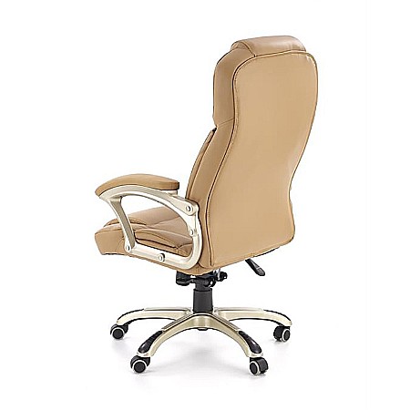 Scaun directorial MH Dante, Cadru Polipropilena, Piele ecologica, Inaltime ajustabila, Mecanism balansare, 136 kg, 119x67x52 cm, Bej [5]