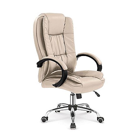 Scaune directoriale - Scaun directorial MH Rudy, Ergonomic, Mecanism balans, Piele ecologica, Rotire 360 ˚, Inaltime reglabila, 110 Kg, Bej