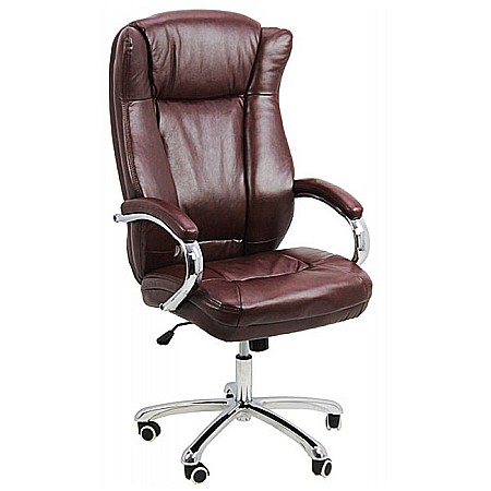 Scaun directorial OFF 314, ergonomic, spatar inalt, baza cromata, piele ecologica, 120 kg [2]
