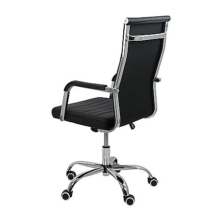 Scaun directorial OFF 319, ergonomic, piele ecologica, mecanism balans, baza cromata, 110 kg [1]