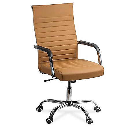 Scaune directoriale - Scaun directorial OFF 319, ergonomic, piele ecologica, mecanism balans, baza cromata, 110 kg