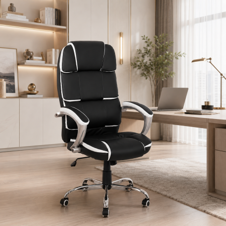 Produse - Scaun directorial OFF 357, piele ecologica, mecanism de balans, robust, 110 kg
