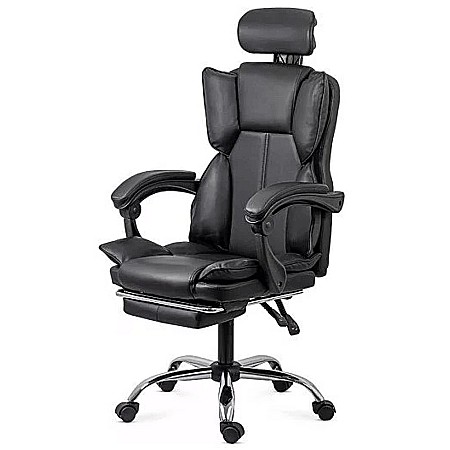 Scaune directoriale - Scaun directorial OFF 4151, piele ecologica, mecanism de balansare, suport pentru picioare, 130 kg