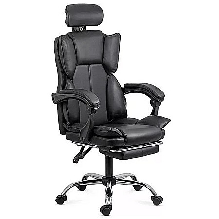 Scaun directorial OFF 4151, piele ecologica, mecanism de balansare, suport pentru picioare, 130 kg [2]