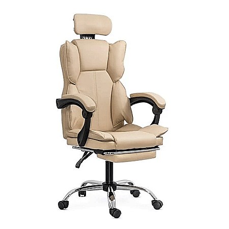 Scaun directorial OFF 4151, piele ecologica, mecanism de balansare, suport pentru picioare, 130 kg [1]