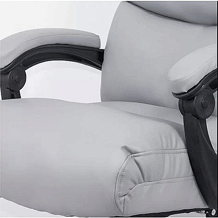 Scaun directorial OFF 422, perne duble, piele ecologica, suport picioare retractabil, mecanism a-sincron, 120 kg [2]