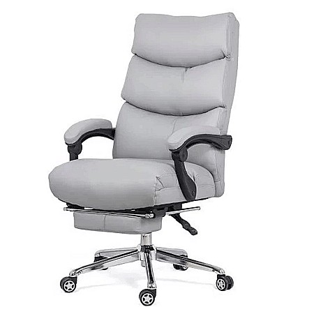 Scaun directorial OFF 422, perne duble, piele ecologica, suport picioare retractabil, mecanism a-sincron, 120 kg [0]