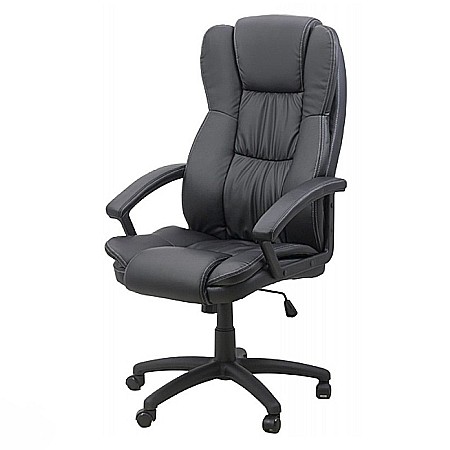 Scaun directorial OFF 510, mecanism de balans, piele ecologica, pivotant, inaltime reglabila, roti gumate, 100 kg [1]