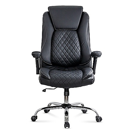 Scaun directorial OFF 651, piele ecologica, robust, cadru metalic, mecanism balans, 120 kg [1]