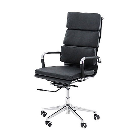 Scaun directorial OFF 808, piele ecologica, mecanism de balans, baza metalica, rotativ, inaltime ajustabila, 110 kg [3]