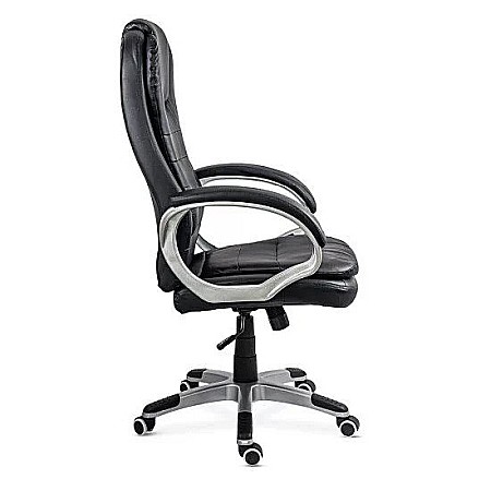 Scaun directorial OFF201S, piele ecologica, elegant, mecanism balans, 100 kg [3]