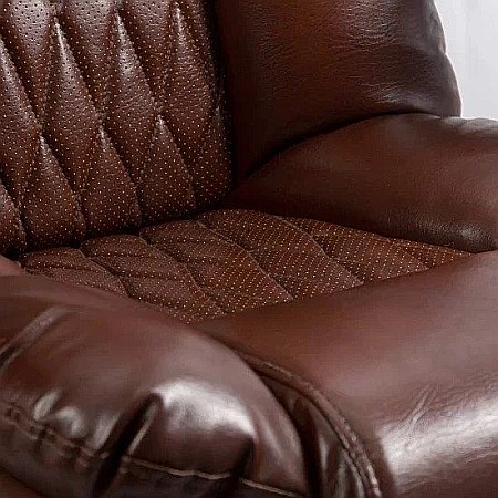 Scaun directorial OFF340, piele ecologica, mecanism balans, robust, rabatabil 180 grade, 150 kg [2]