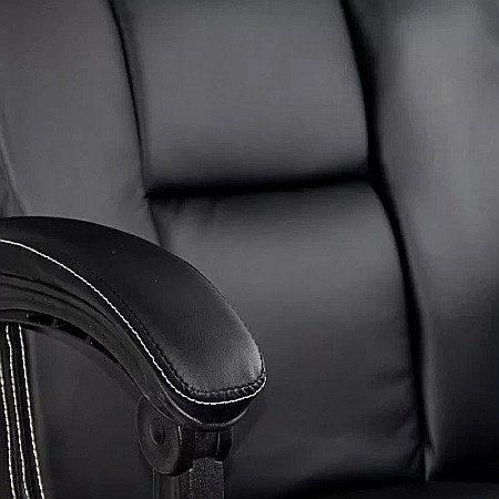 Scaun directorial OFF341, piele ecologica, mecanism balans, robust, rabatabil 170 grade, 150 kg [3]