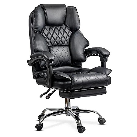 Scaune directoriale - Scaun directorial OFF411, piele ecologica, mecanism asincron, perne duble, 120 kg