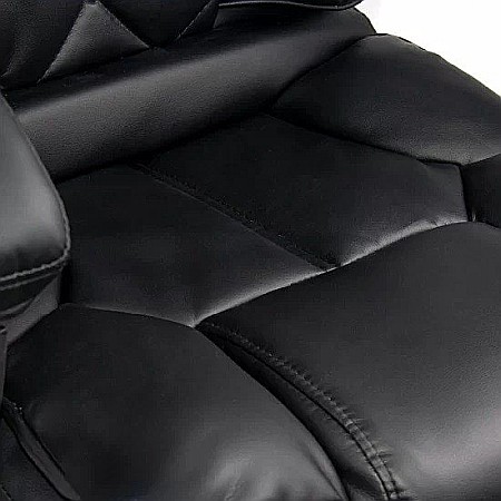 Scaun directorial OFF412, piele ecologica, mecanism asincron, robust, suport picioare retractabil, 120 kg [6]