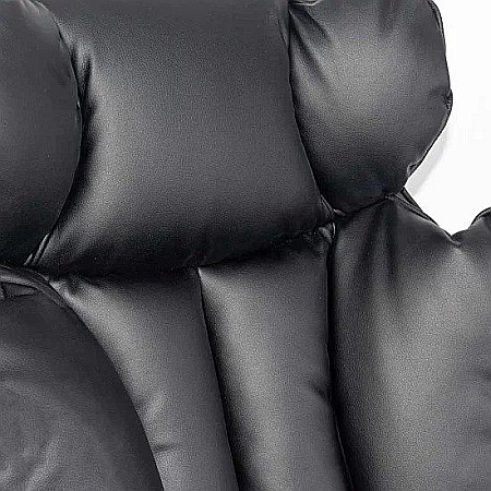 Scaun directorial OFF413, piele ecologica, robust, cadru metalic, mecanism a-sincron, role gumate, 150 kg [3]