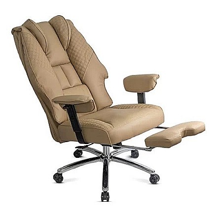 Scaun directorial OFF421, piele ecologica, robust, cadru metalic, mecanism sincron, brate reglabile, 150 kg [5]