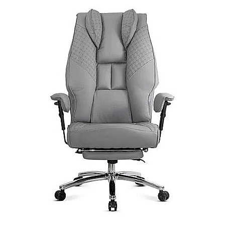 Scaun directorial OFF421, piele ecologica, robust, cadru metalic, mecanism sincron, brate reglabile, 150 kg [2]